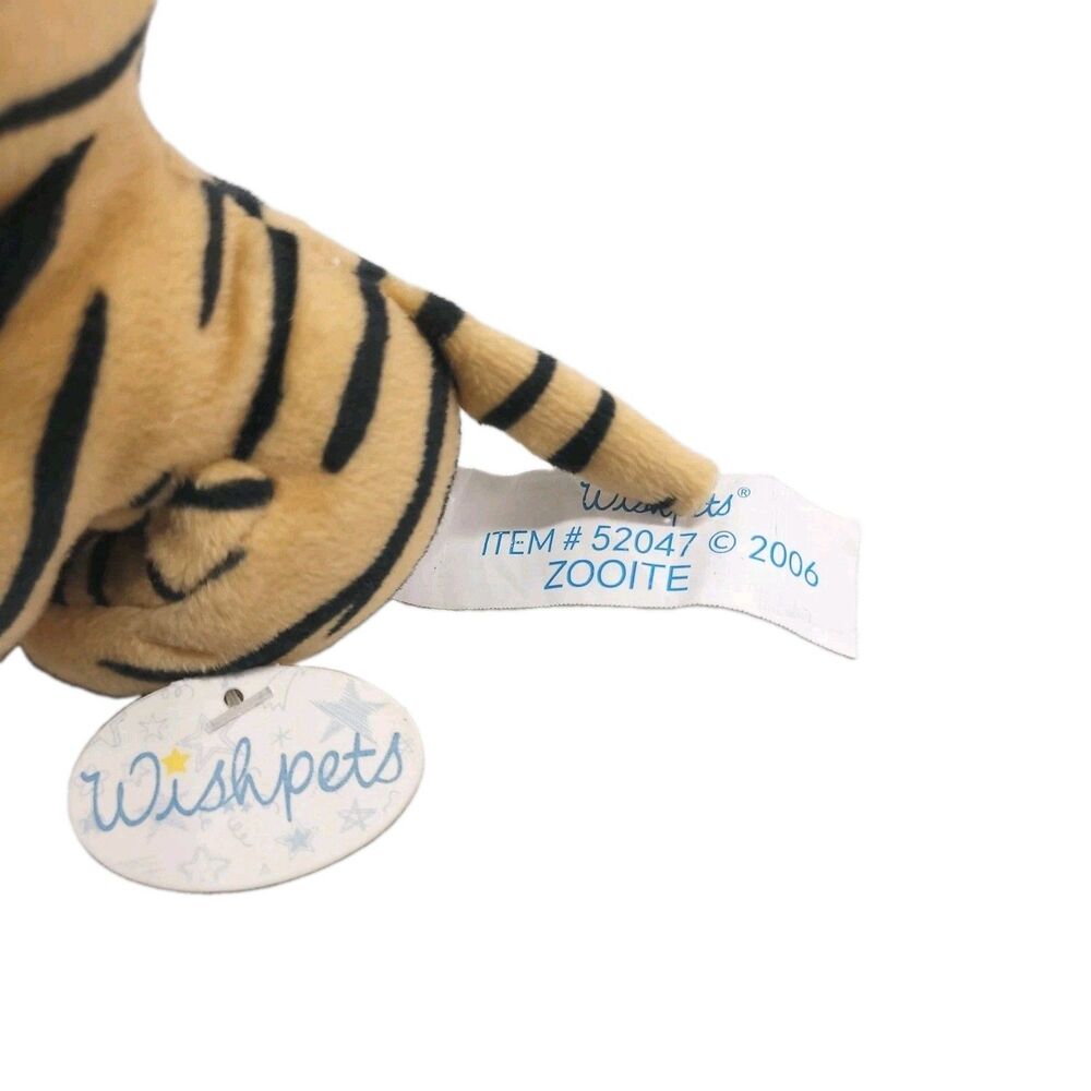 Zooite Tiger Mini Plush Wishpets 5" #52047 2006 Finger Hugger - Picture 2 of 10